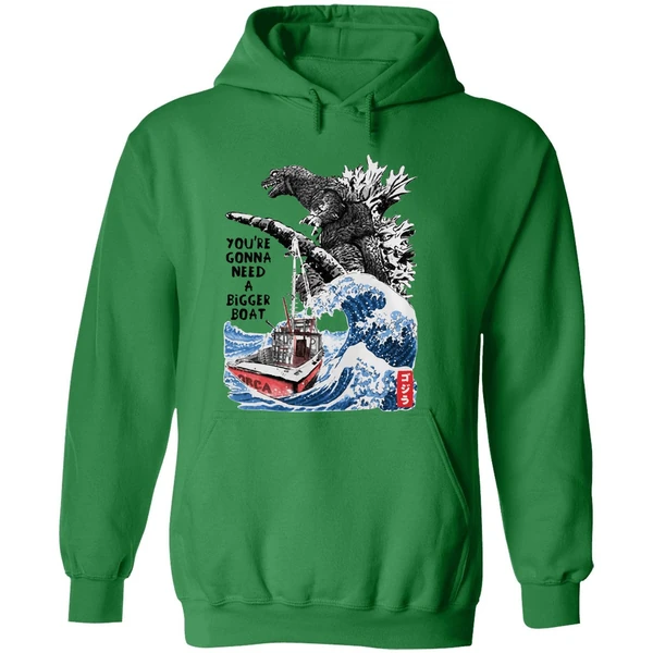 Godzilla Youre Gonna Need A Bigger Boat Hoodie - Image 2