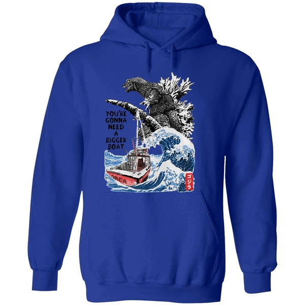 Godzilla Youre Gonna Need A Bigger Boat Hoodie - Image 7