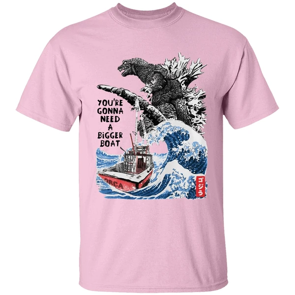 Godzilla Youre Gonna Need A Bigger Boat Shirt - Image 2