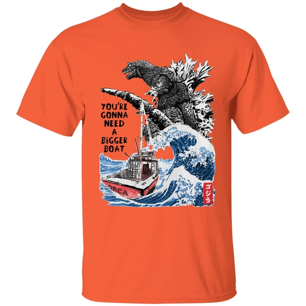 Godzilla Youre Gonna Need A Bigger Boat Shirt - Image 3