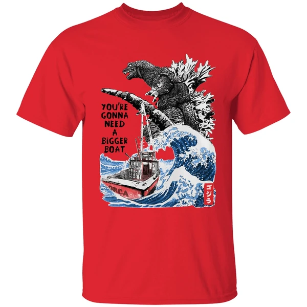 Godzilla Youre Gonna Need A Bigger Boat Shirt - Image 4