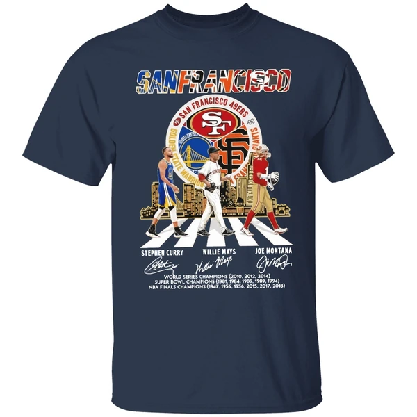 golden state warriors 49ers giants thank you for the memories shirt navy