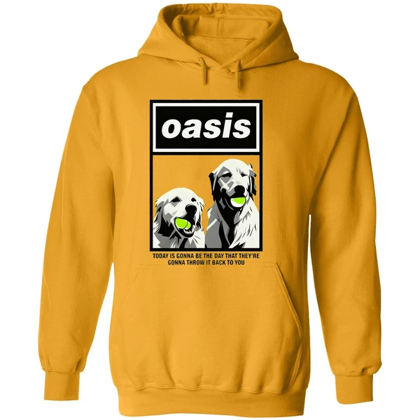 Golden Tennis Oasis Today Is Gonna Be The Day That Theyre Gonna Throw It Back To You Hoodie
