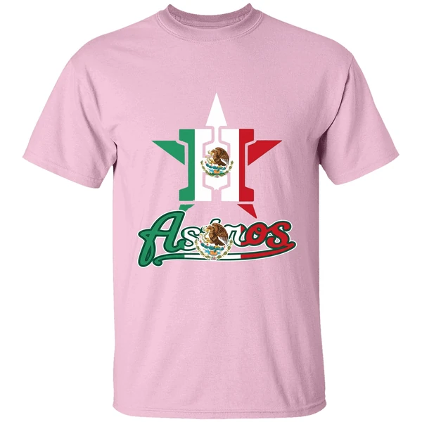 good houston astros baseball mexican flag shirt lightpink