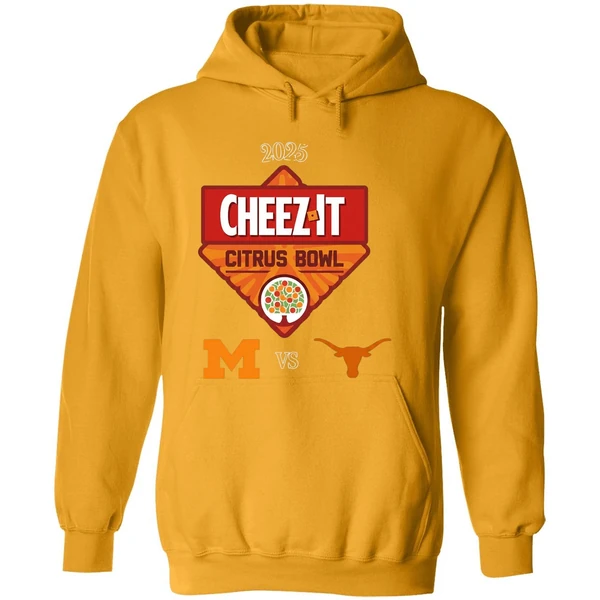 Good Texas Longhorns Vs Michigan Wolverines 2025 Cheez It Citrus Bowl Hoodie