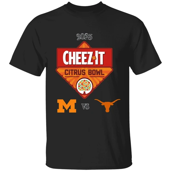 Good Texas Longhorns Vs Michigan Wolverines 2025 Cheez It Citrus Bowl Shirt