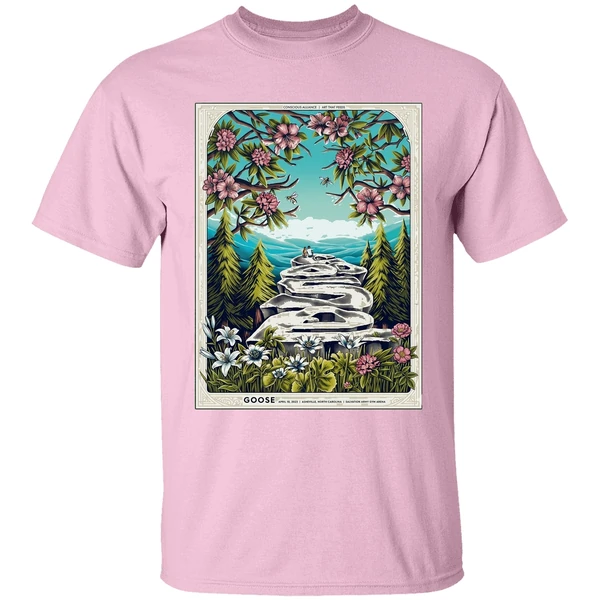 goose in asheville nc on april 10 2026 tour shirt lightpink