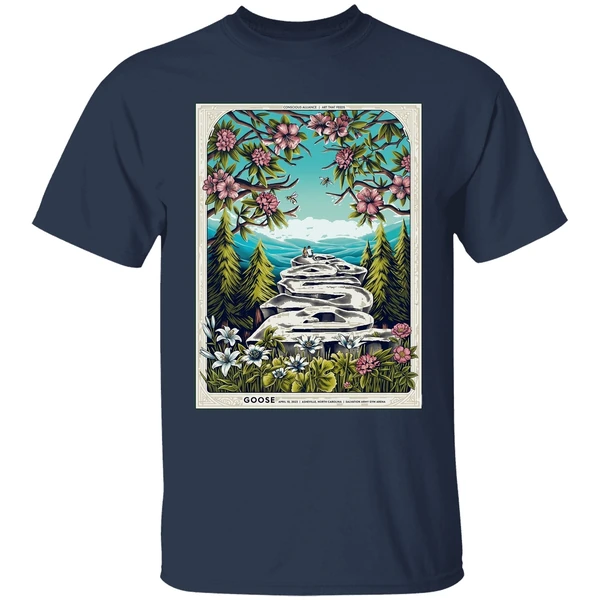 goose in asheville nc on april 10 2026 tour shirt navy