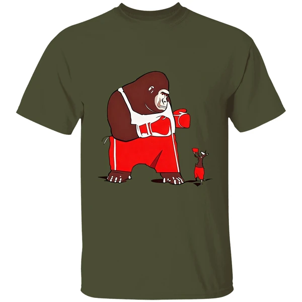 Gorilla Boxing Kangaroo Cartoon Shirt - Image 4