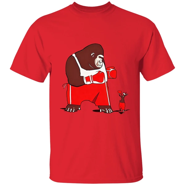Gorilla Boxing Kangaroo Cartoon Shirt - Image 7