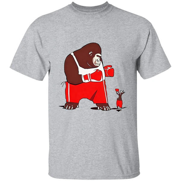 Gorilla Boxing Kangaroo Cartoon Shirt - Image 9