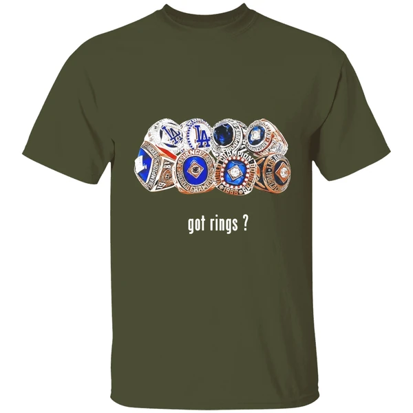 got rings los angeles dodgers 2025 world champions shirt militarygreen