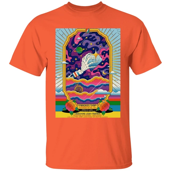 grahame lesh and friends port chester ny on mar 15 2026 poster shirt orange