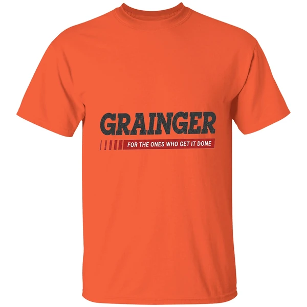 grainger logo for the ones who get it done shirt orange