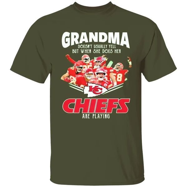 Grandma Doesnt Usually Yell Chiefs Are Playing Shirt - Image 3