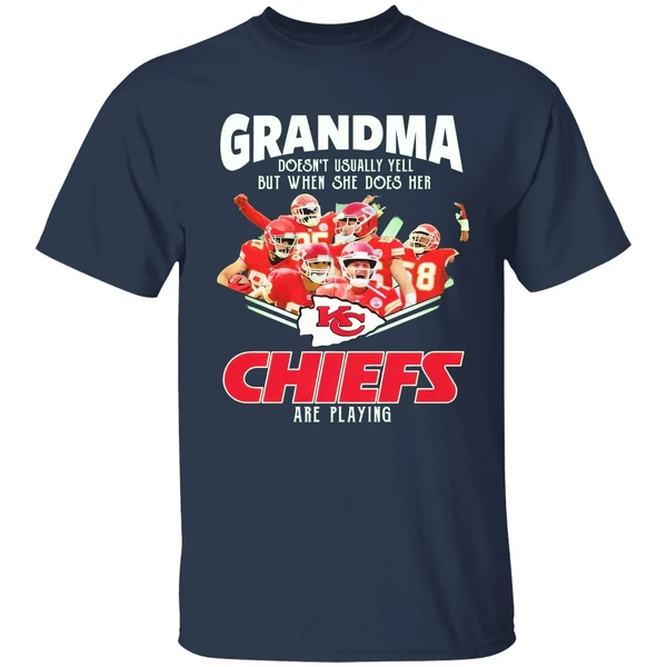 Grandma Doesnt Usually Yell Chiefs Are Playing Shirt - Image 4