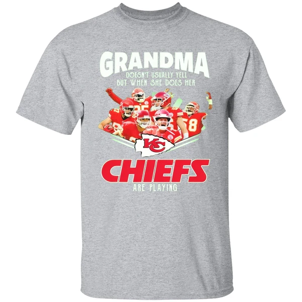 Grandma Doesnt Usually Yell Chiefs Are Playing Shirt - Image 8