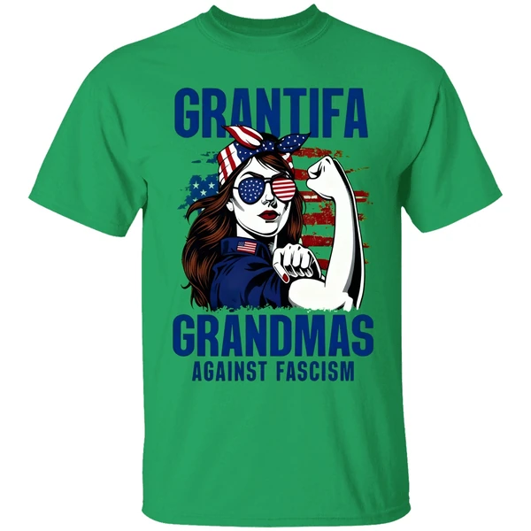 Grantifa Grandmas Against Fascism Flag American Woman Shirt - Image 8