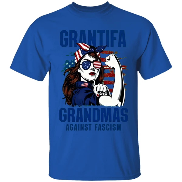 Grantifa Grandmas Against Fascism Flag American Woman Shirt - Image 7