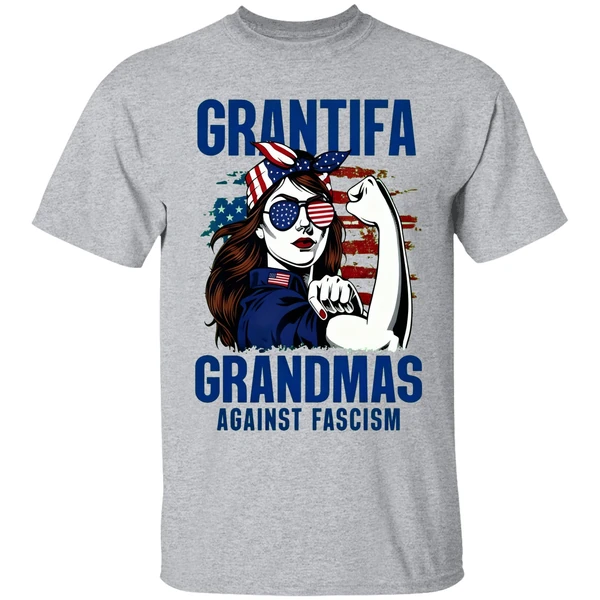 Grantifa Grandmas Against Fascism Flag American Woman Shirt