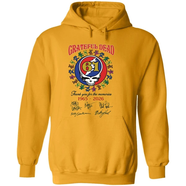 Grateful Dead 61 Years 1956 2026 Thank You For The Memories Hoodie