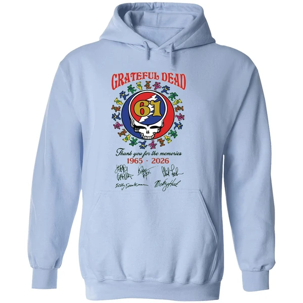 Grateful Dead 61 Years 1956 2026 Thank You For The Memories Hoodie - Image 4