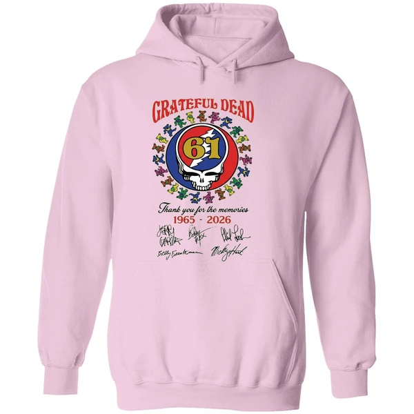 Grateful Dead 61 Years 1956 2026 Thank You For The Memories Hoodie - Image 5