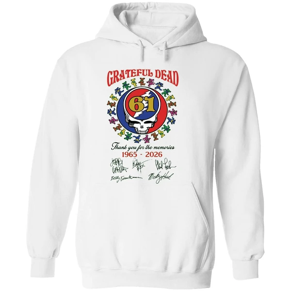 Grateful Dead 61 Years 1956 2026 Thank You For The Memories Hoodie - Image 8