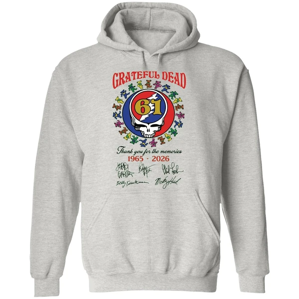 Grateful Dead 61 Years 1956 2026 Thank You For The Memories Hoodie - Image 9