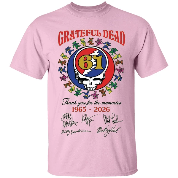 Grateful Dead 61 Years 1956 2026 Thank You For The Memories Shirt - Image 2