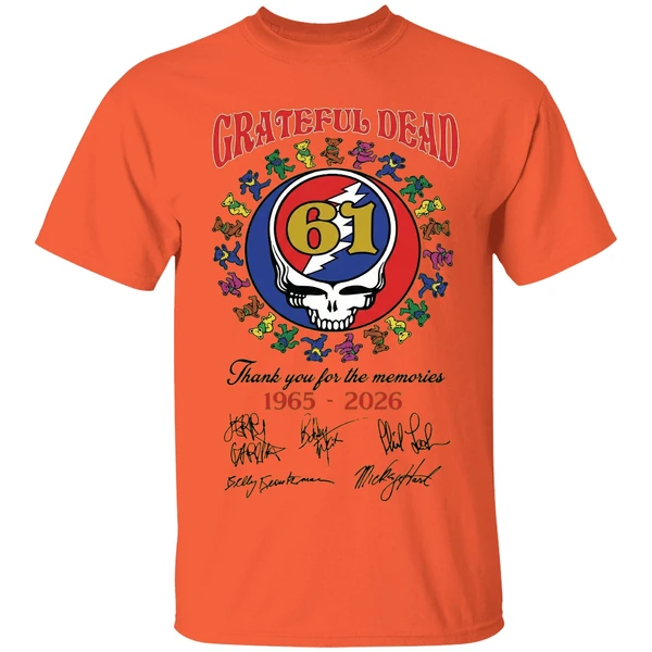 Grateful Dead 61 Years 1956 2026 Thank You For The Memories Shirt - Image 3