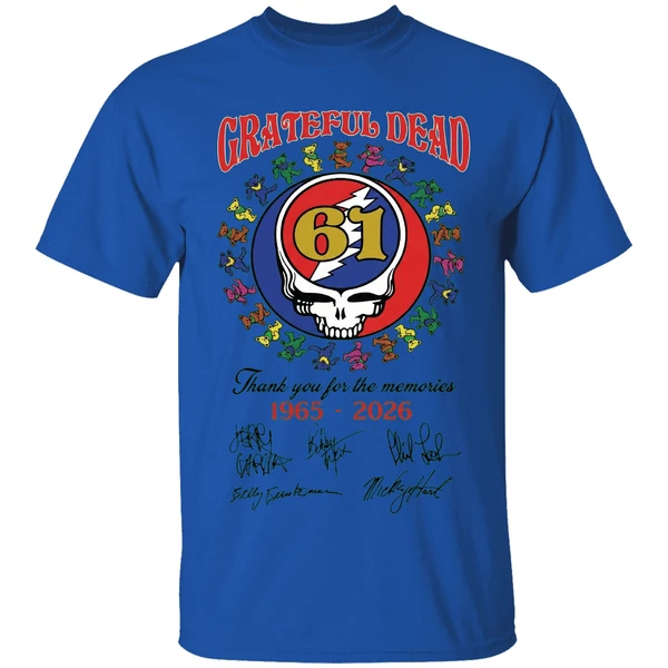 Grateful Dead 61 Years 1956 2026 Thank You For The Memories Shirt - Image 5
