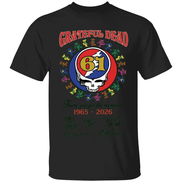 Grateful Dead 61 Years 1956 2026 Thank You For The Memories Shirt - Image 7