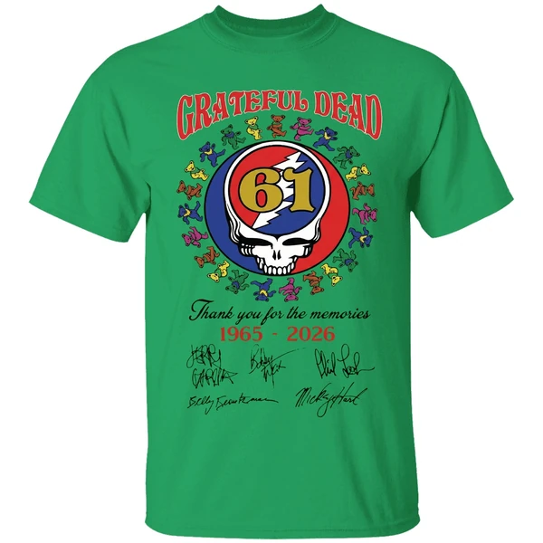 Grateful Dead 61 Years 1956 2026 Thank You For The Memories Shirt - Image 8