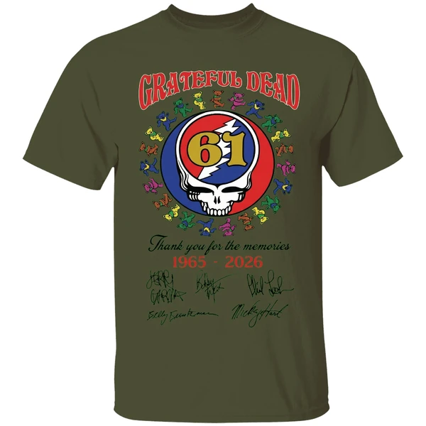 Grateful Dead 61 Years 1956 2026 Thank You For The Memories Shirt - Image 9