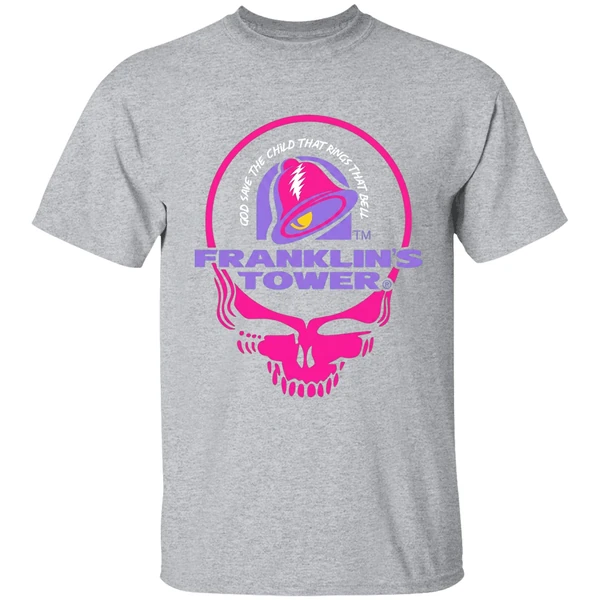 Grateful Dead Franklins Tower God Save The Child That Rings That Bell Taco Bell Shirt - Image 9