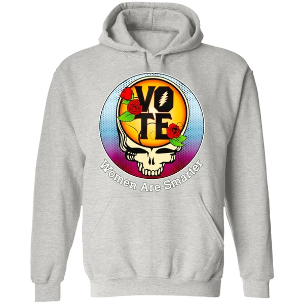 Grateful Dead Vote Women Are Smarter Hoodie - Image 9