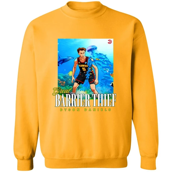 Great Barrier Thief Dyson Daniels Atlanta Hawks Sweatshirt - Image 2