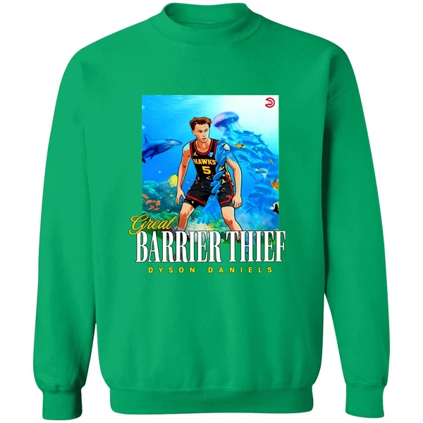 Great Barrier Thief Dyson Daniels Atlanta Hawks Sweatshirt - Image 3