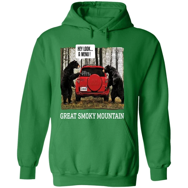 Great Smoky Mountain Bears Hey Look A Menu Hoodie - Image 2