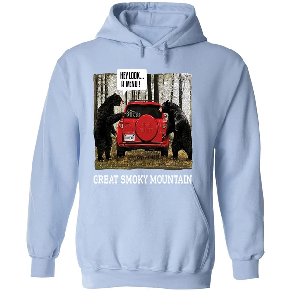 Great Smoky Mountain Bears Hey Look A Menu Hoodie - Image 4