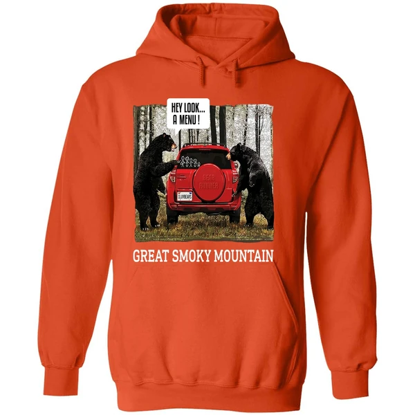 Great Smoky Mountain Bears Hey Look A Menu Hoodie - Image 6
