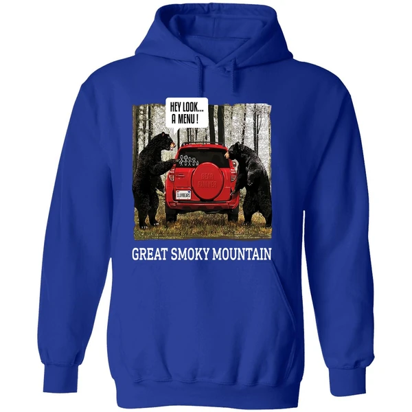 Great Smoky Mountain Bears Hey Look A Menu Hoodie - Image 7