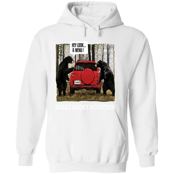 Great Smoky Mountain Bears Hey Look A Menu Hoodie - Image 8