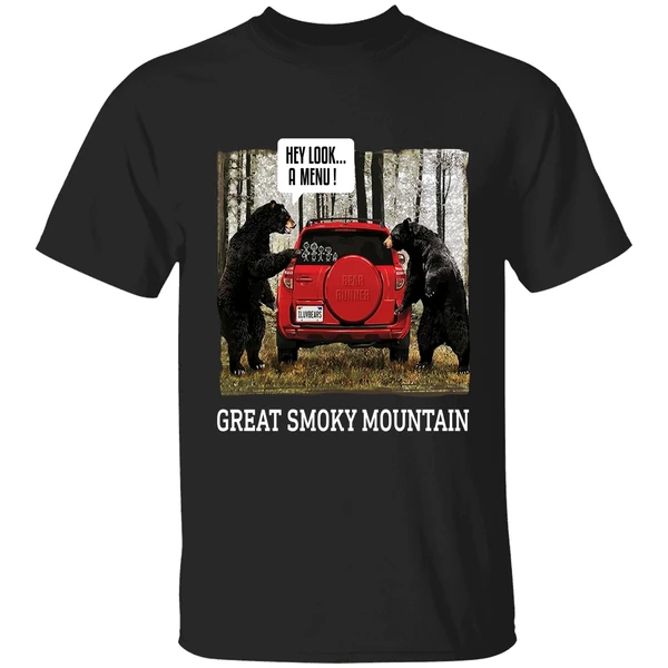 Great Smoky Mountain Bears Hey Look A Menu Shirt
