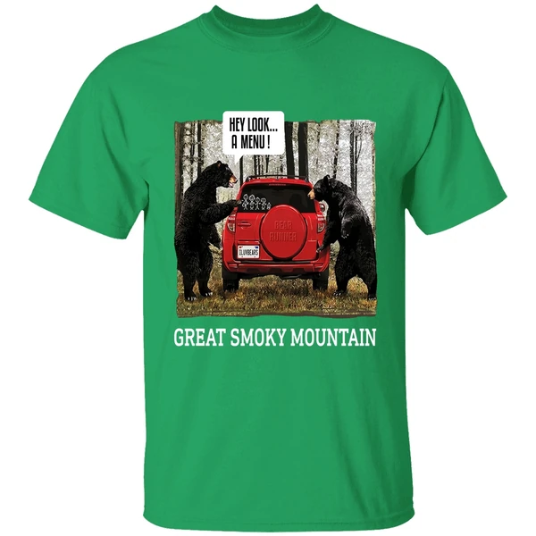 Great Smoky Mountain Bears Hey Look A Menu Shirt - Image 2