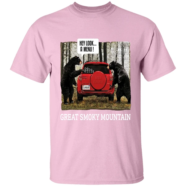 Great Smoky Mountain Bears Hey Look A Menu Shirt - Image 3