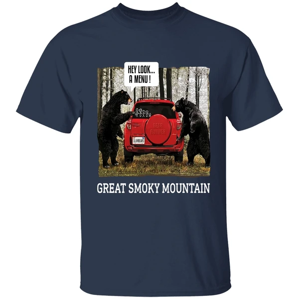 Great Smoky Mountain Bears Hey Look A Menu Shirt - Image 5