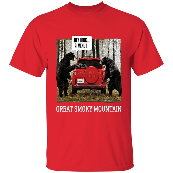 Great Smoky Mountain Bears Hey Look A Menu Shirt - Image 7