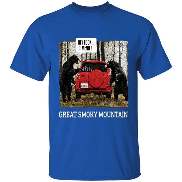 Great Smoky Mountain Bears Hey Look A Menu Shirt - Image 8